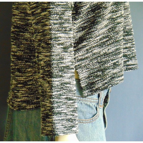 Madewell Black White Shoulder Buttons Dropped Shoulder Sweater Sm - Picture 6 of 8